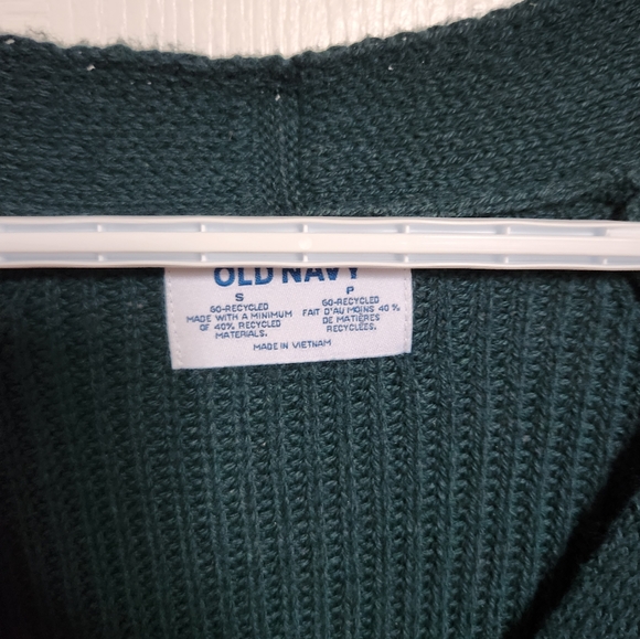 NWOT Old Navy - Oversized Forest Green Cardigan - Size Small - Picture 2 of 3